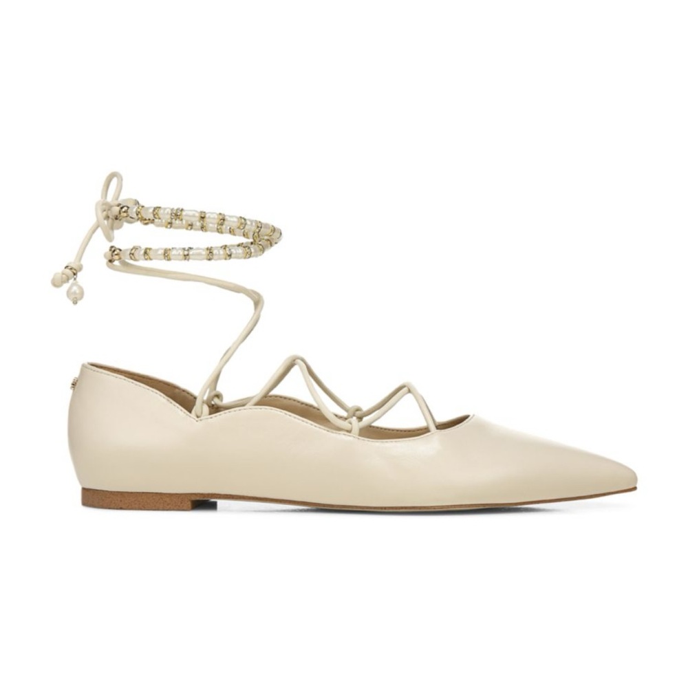 Sam Edelman Winslet in Ivory Nappa pointed toe flat, bridal shoes, formal shoes